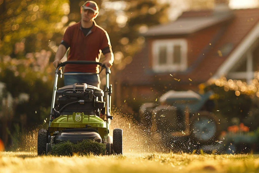 lawn mowing machine