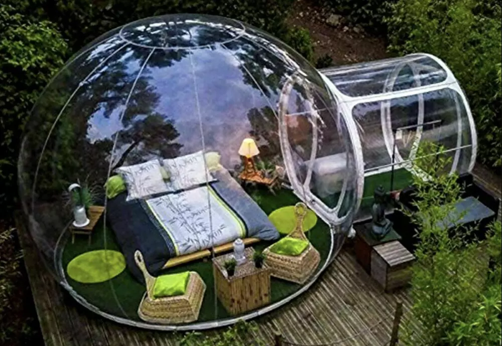 inflated bubble tent